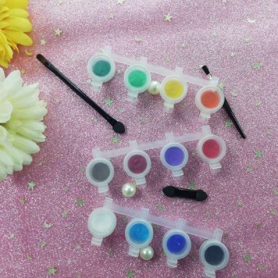 AKIACO easy to paint and wash new kit temporary make up brush kit face paint with glitter and template